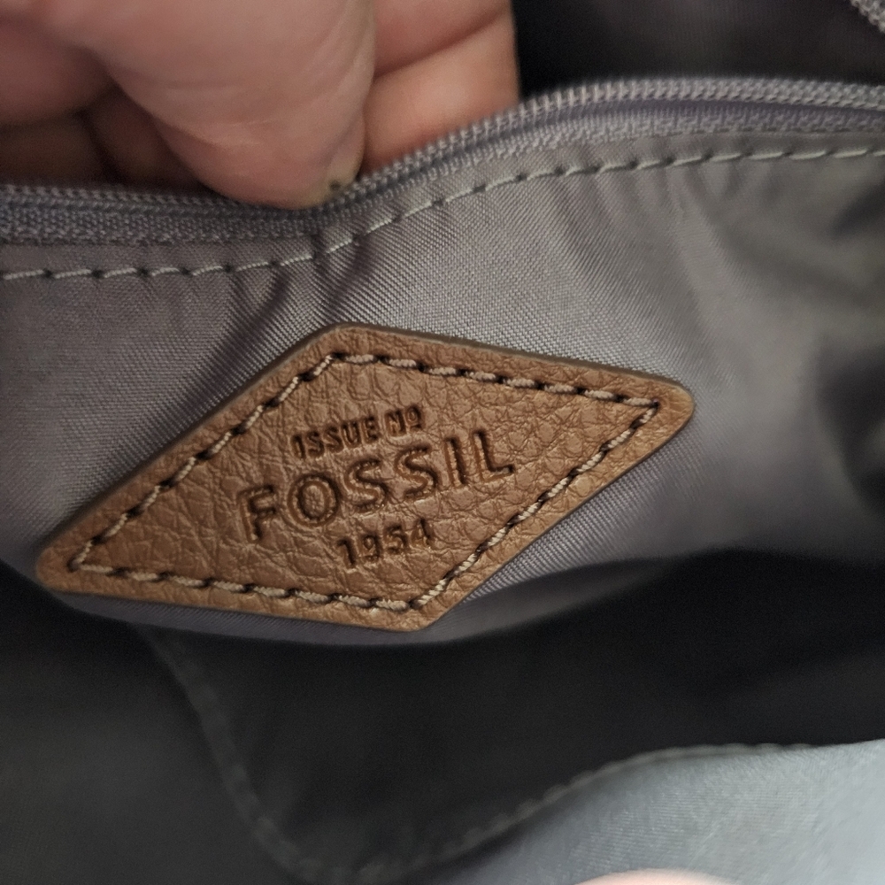 Fossil Black Leather Shoulder Crossbody Bag - Picture 7 of 8